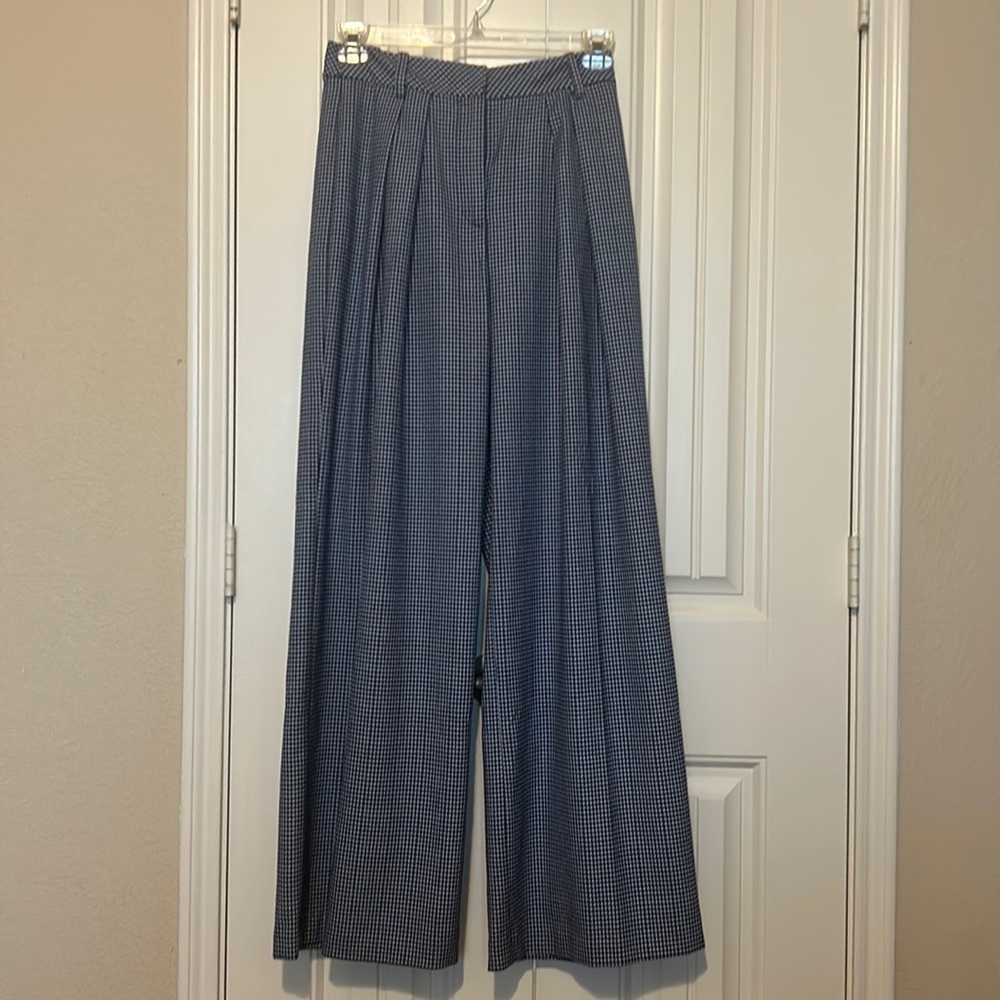 Trina Turk gingham open wide slacks